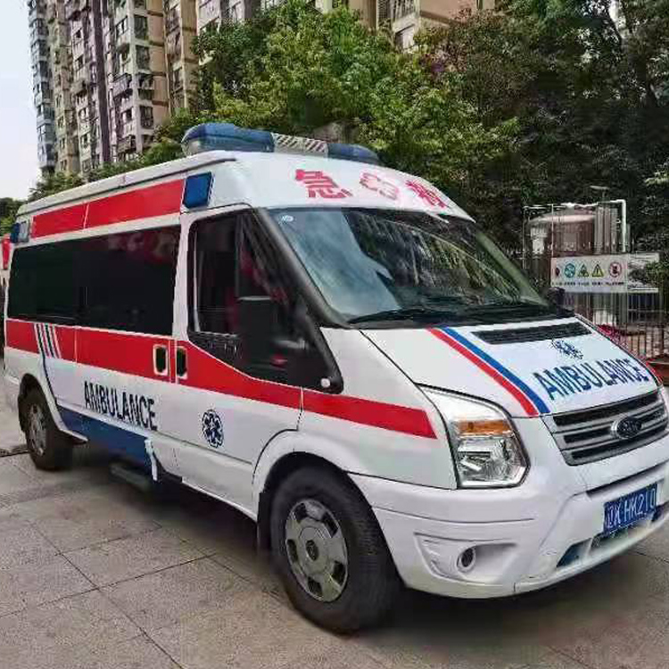 金塔长途救护车护送病人返乡